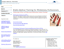 Tablet Screenshot of diablomedicaltraining.org